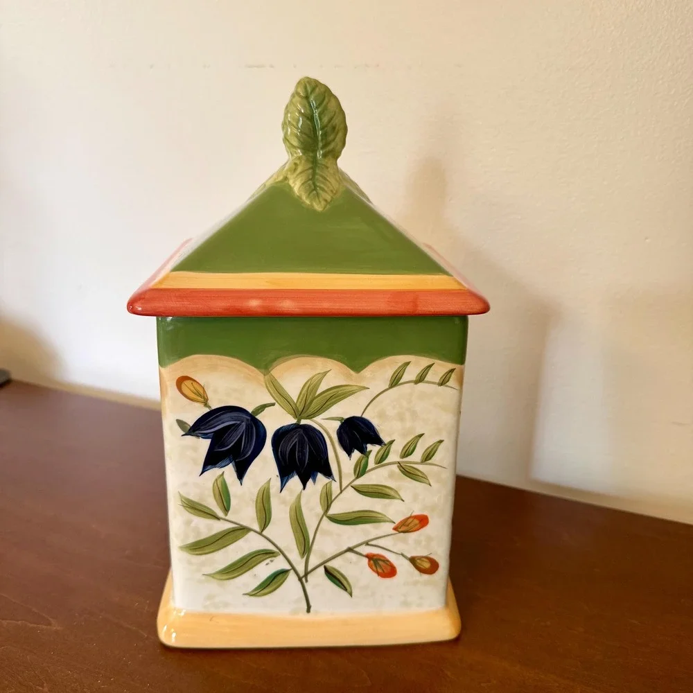 Vintage Certified International Wildflowers XL Canister 11
